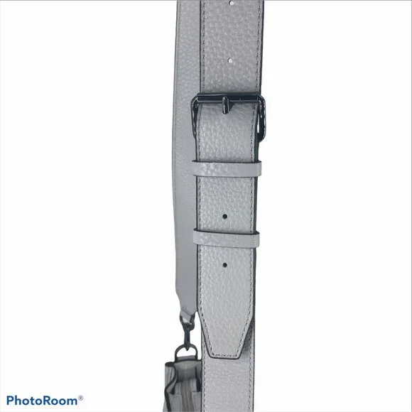 REBECCA MINKOFF Crossbody Bag Light Gray Leather Small 8X7 - Picture 8 of 16